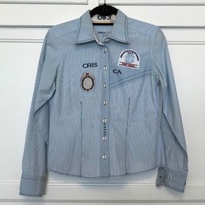 Vintage Stripe Embellished Shirt